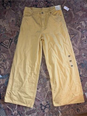 GAP butter yellow baggy ultrasolft denim - NWT
